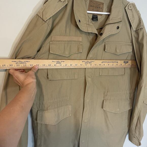 Arizona Jean Co M-65 Style Field Jacket Mens Large Tan Cargo Barn Utility Coat - Picture 4 of 8